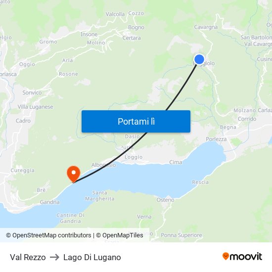 Val Rezzo to Val Rezzo map