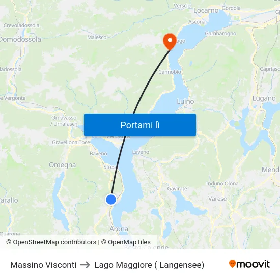 Massino Visconti to Lago Maggiore ( Langensee) map