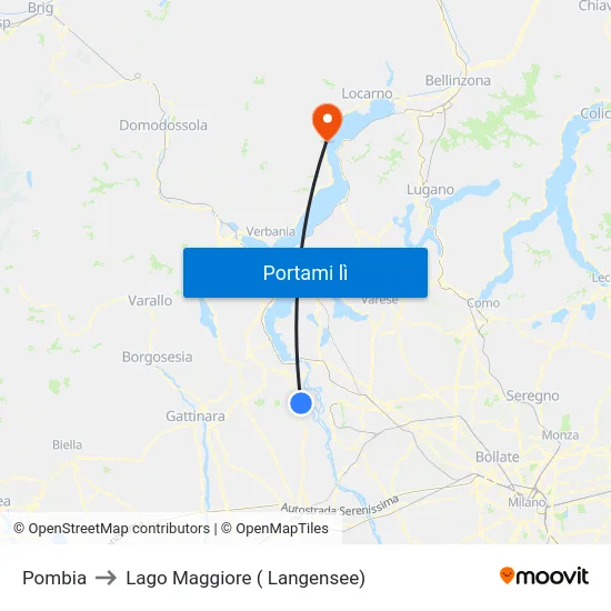 Pombia to Lago Maggiore ( Langensee) map