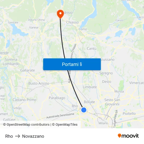 Rho to Novazzano map