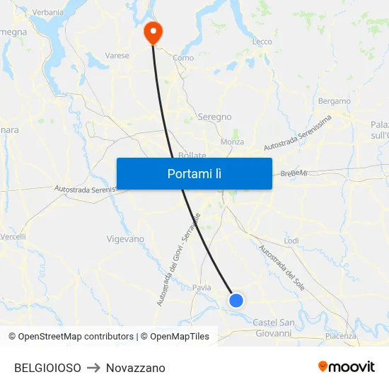 BELGIOIOSO to Novazzano map