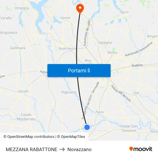 MEZZANA RABATTONE to Novazzano map