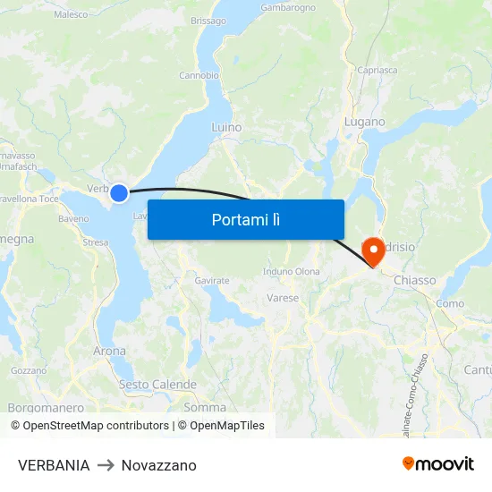 VERBANIA to Novazzano map