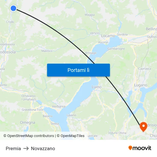 Premia to Novazzano map