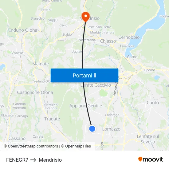 FENEGR? to Mendrisio map