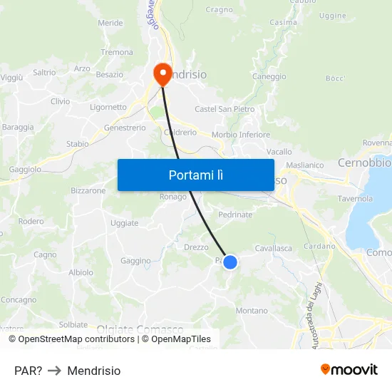 PAR? to Mendrisio map