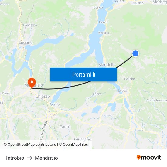 Introbio to Mendrisio map