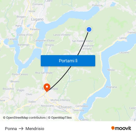 Ponna to Ponna map