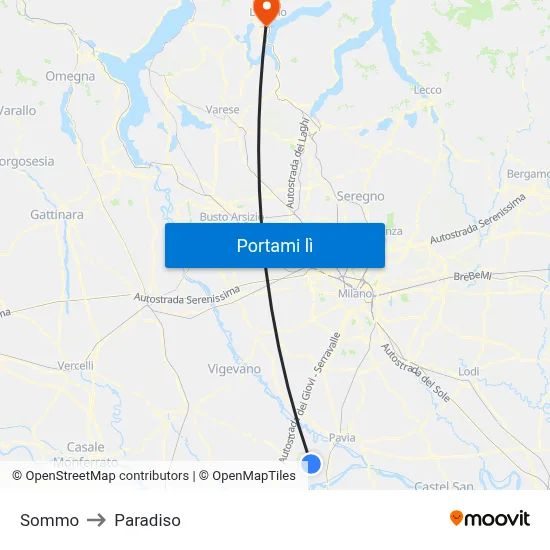 Sommo to Paradiso map