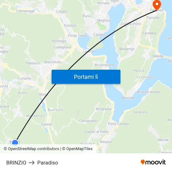 BRINZIO to Paradiso map
