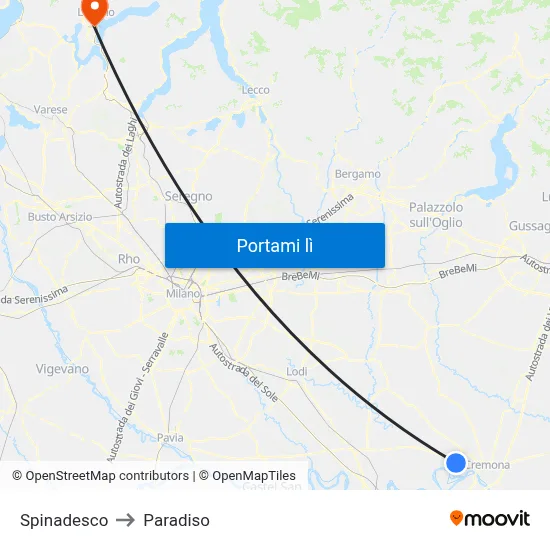 Spinadesco to Paradiso map
