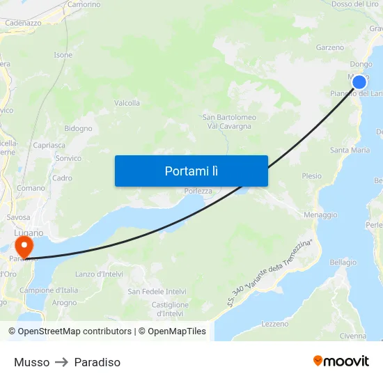 Musso to Paradiso map