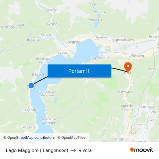 Lago Maggiore ( Langensee) to Rivera map