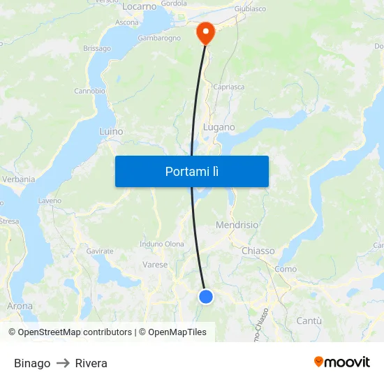 Binago to Rivera map