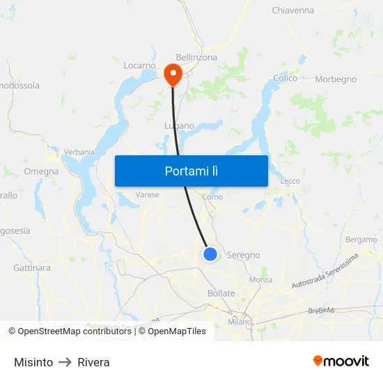 Misinto to Rivera map