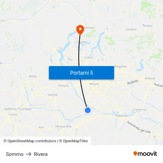 Sommo to Rivera map