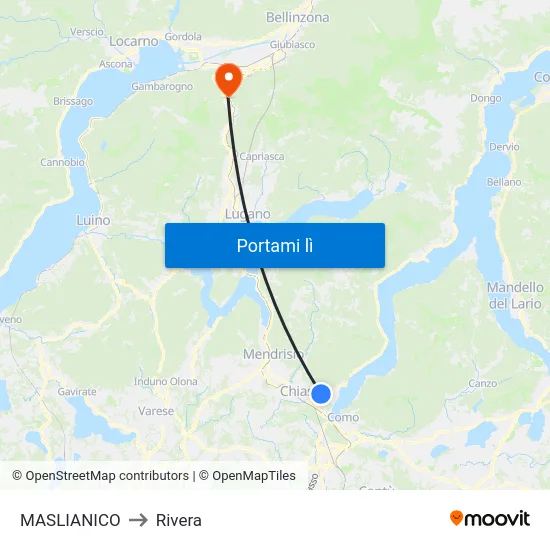 MASLIANICO to Rivera map