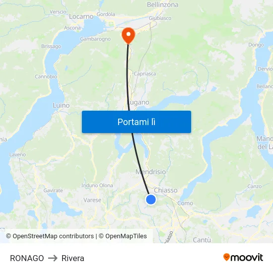 RONAGO to Rivera map