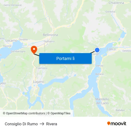 Consiglio Di Rumo to Rivera map