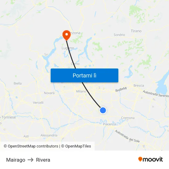Mairago to Rivera map