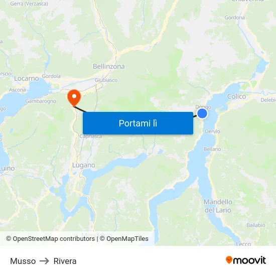 Musso to Rivera map