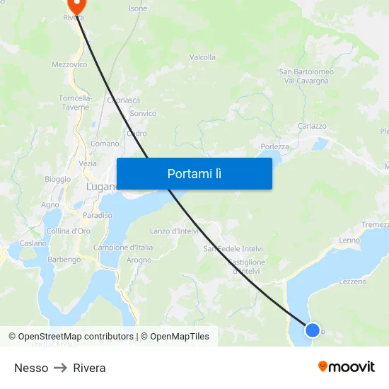 Nesso to Rivera map