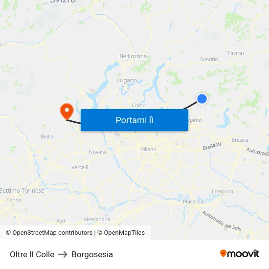 Oltre Il Colle to Borgosesia map