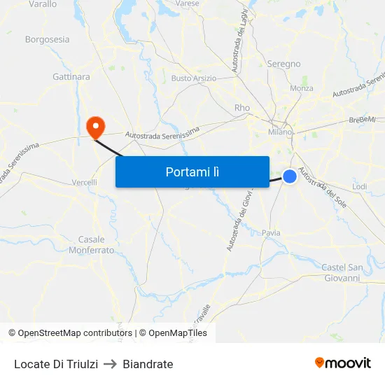 Locate Di Triulzi to Biandrate map