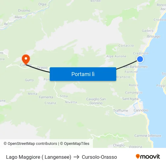 Lago Maggiore ( Langensee) to Cursolo-Orasso map