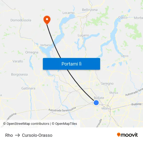 Rho to Cursolo-Orasso map