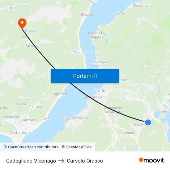 Cadegliano-Viconago to Cursolo-Orasso map