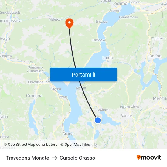 Travedona-Monate to Cursolo-Orasso map