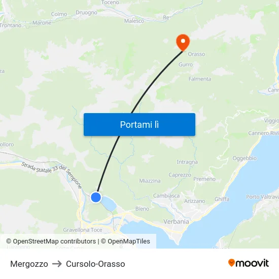Mergozzo to Cursolo-Orasso map