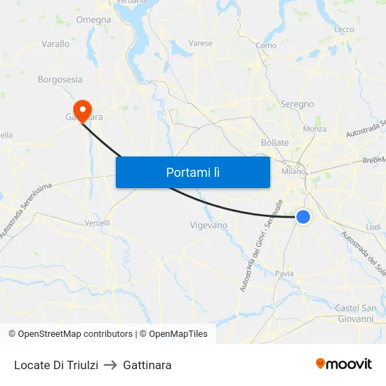 Locate Di Triulzi to Gattinara map