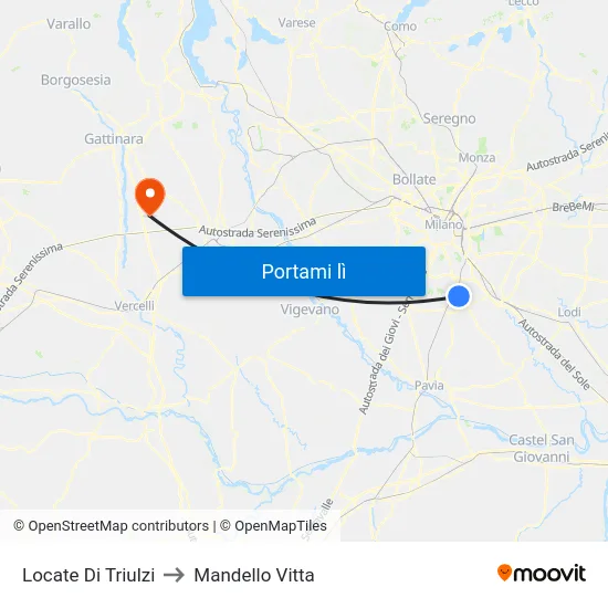 Locate Di Triulzi to Mandello Vitta map