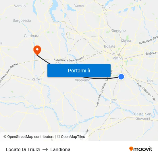 Locate Di Triulzi to Landiona map