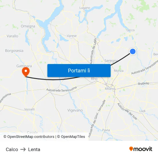 Calco to Lenta map