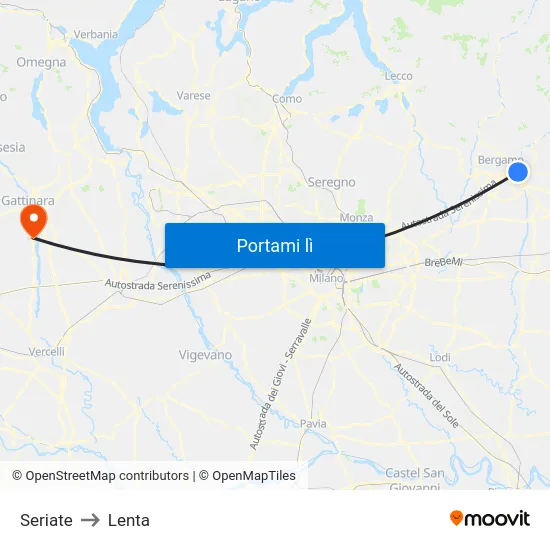 Seriate to Lenta map