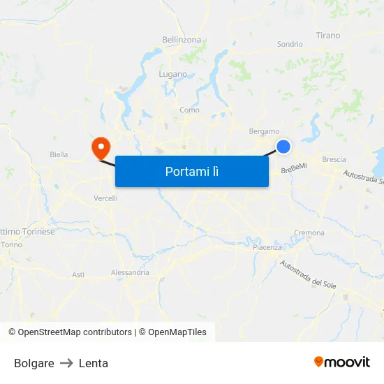 Bolgare to Lenta map