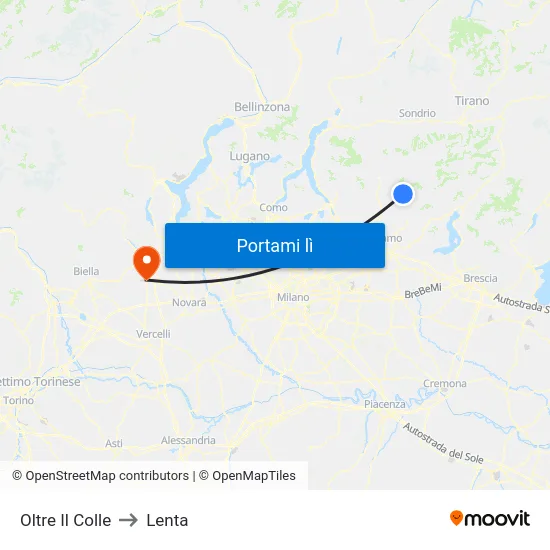 Oltre Il Colle to Lenta map