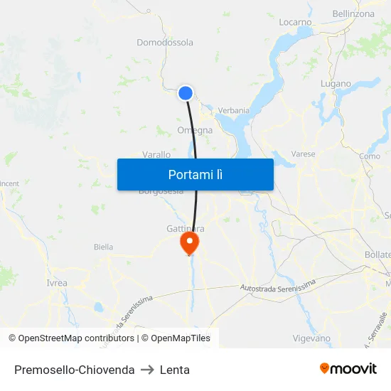 Premosello-Chiovenda to Lenta map