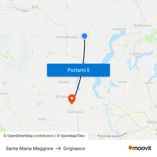 Santa Maria Maggiore to Grignasco map