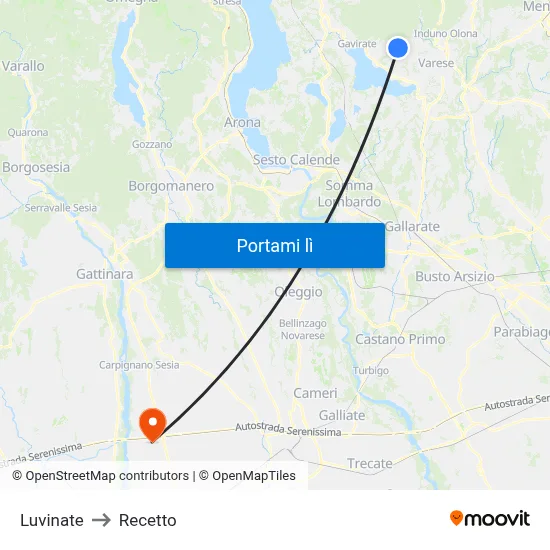 Luvinate to Recetto map