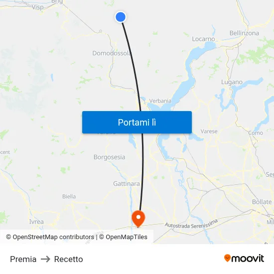 Premia to Recetto map