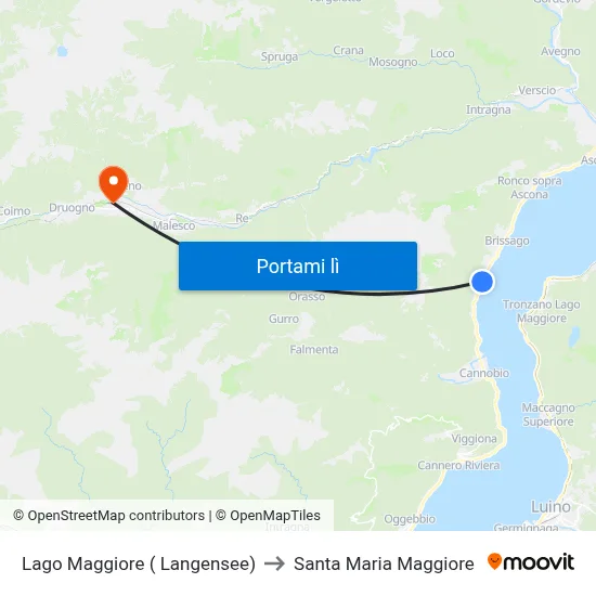 Lago Maggiore ( Langensee) to Santa Maria Maggiore map