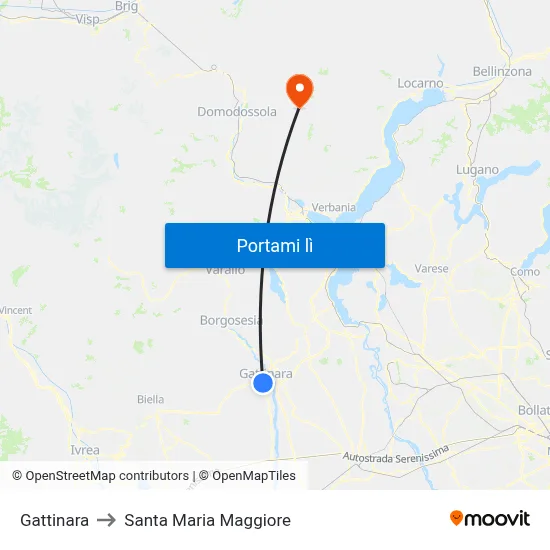 Gattinara to Santa Maria Maggiore map