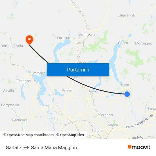 Garlate to Santa Maria Maggiore map