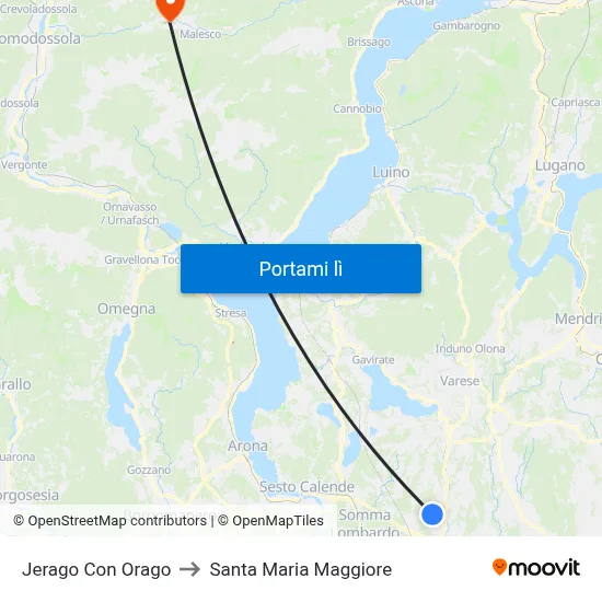 Jerago Con Orago to Santa Maria Maggiore map