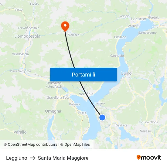 Leggiuno to Santa Maria Maggiore map