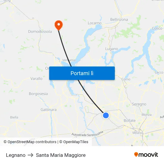Legnano to Santa Maria Maggiore map